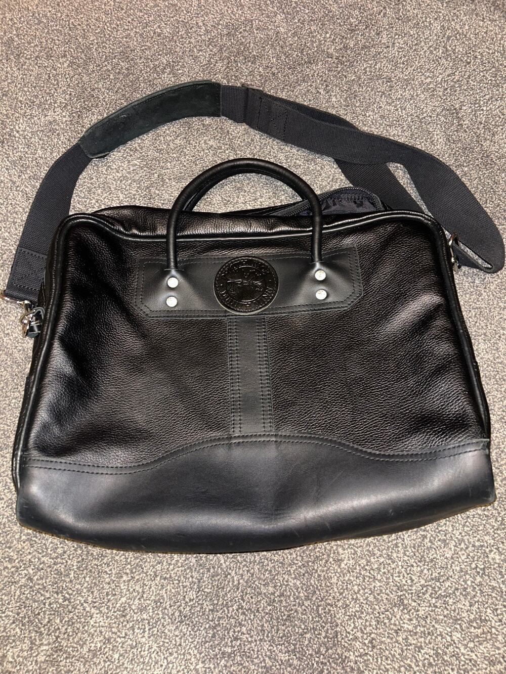 Duluth pack vintage made in USA leather computer briefcase
